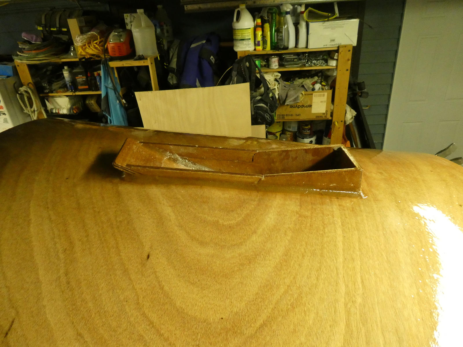 Three coats of epoxy, ready for sanding